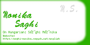 monika saghi business card